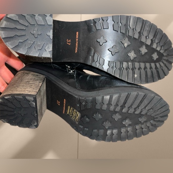 FREE PEOPLE over the knee Black Leather Boots size 37 - Picture 7 of 7